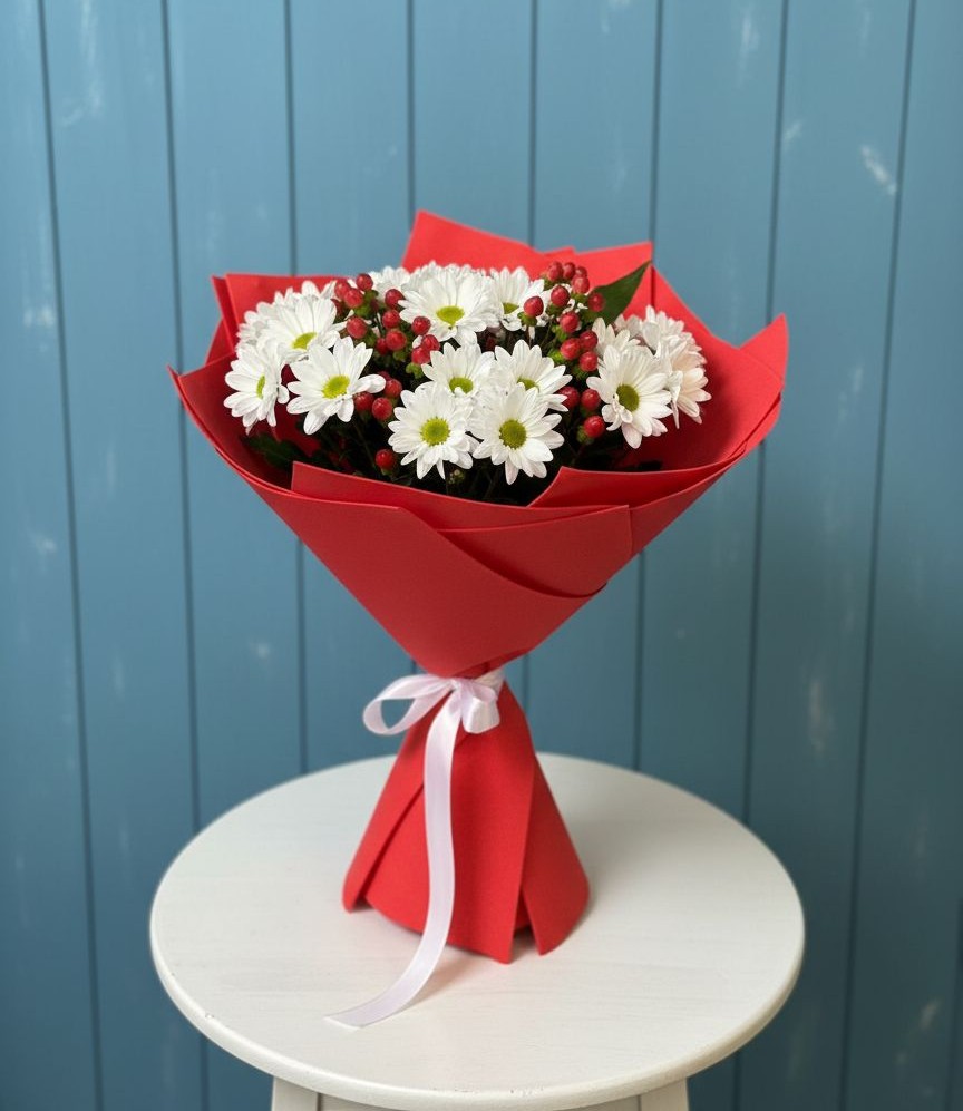 Букет цветов из: Хризантемы в Новощербиновской