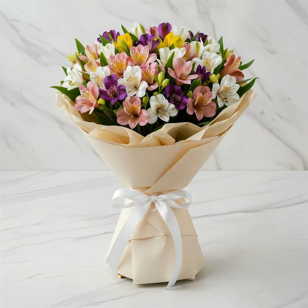 Букет цветов из: Альстромерии в Новощербиновской