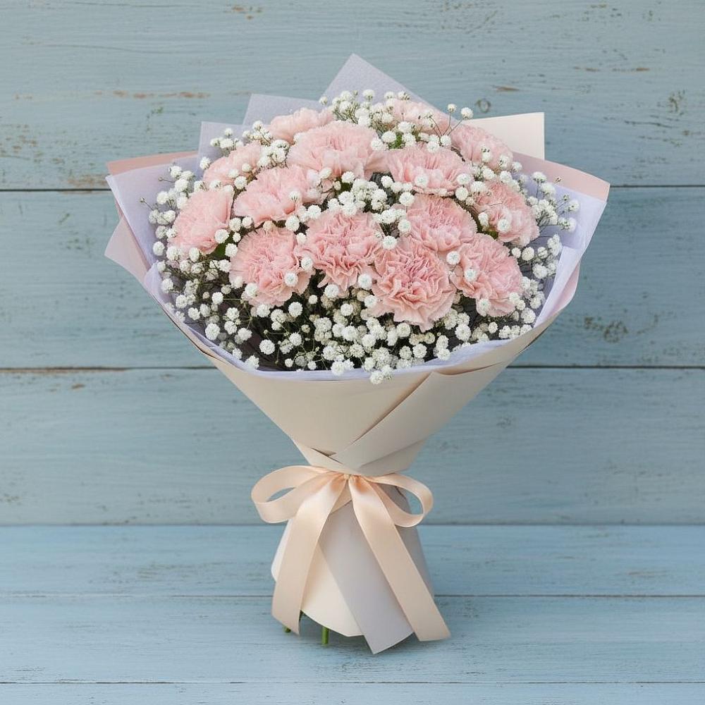 Букет цветов из: Гвоздики в Новощербиновской