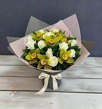 Букет цветов из:  Орхидеи и Розы в Новощербиновской