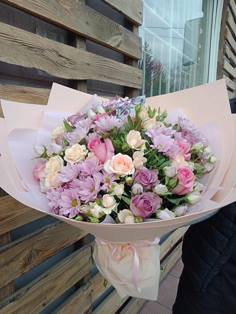 Букет цветов из: Розы и Хризантемы в Новощербиновской