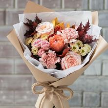 Букет цветов из:  Гвоздики, Хризантемы и Розы в Новощербиновской