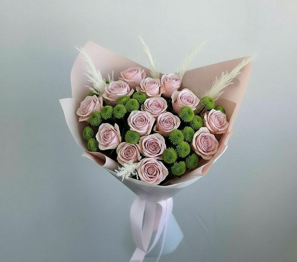 Букет цветов из: Розы и Хризантемы в Новощербиновской