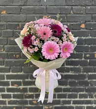 Букет цветов из:  Герберы и Хризантемы в Новощербиновской