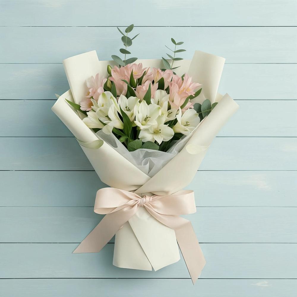 Букет цветов из: Альстромерии в Новощербиновской