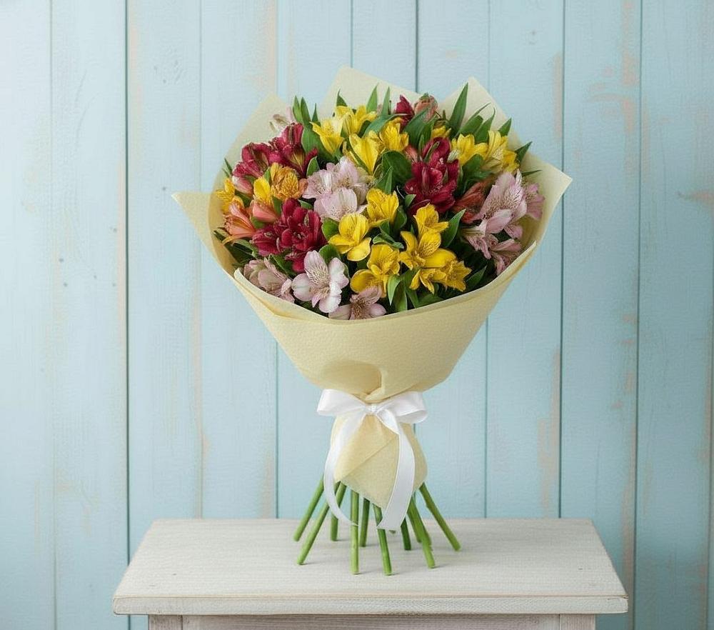 Букет цветов из: Альстромерии в Новощербиновской