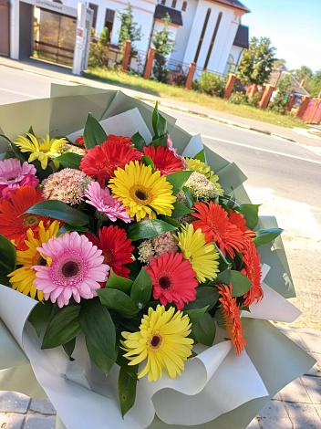 Букет цветов из: Герберы в Новощербиновской