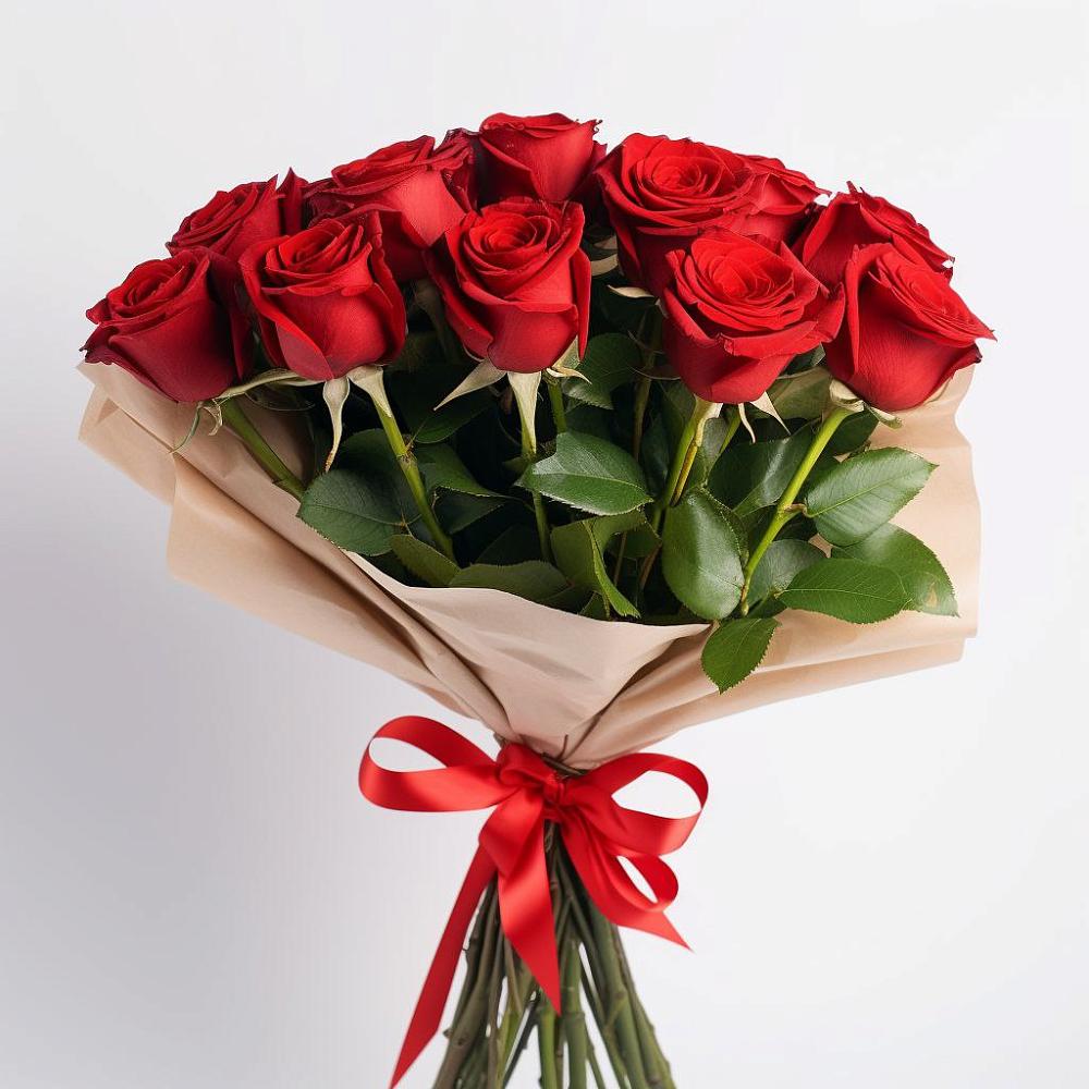 Букет 11 Красных роз Эдлесс Лав в Новощербиновской